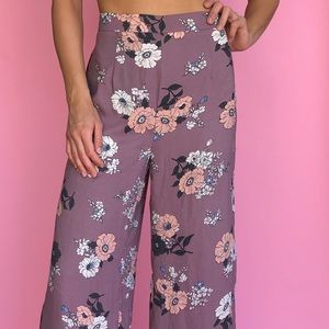 Flowy floral pants